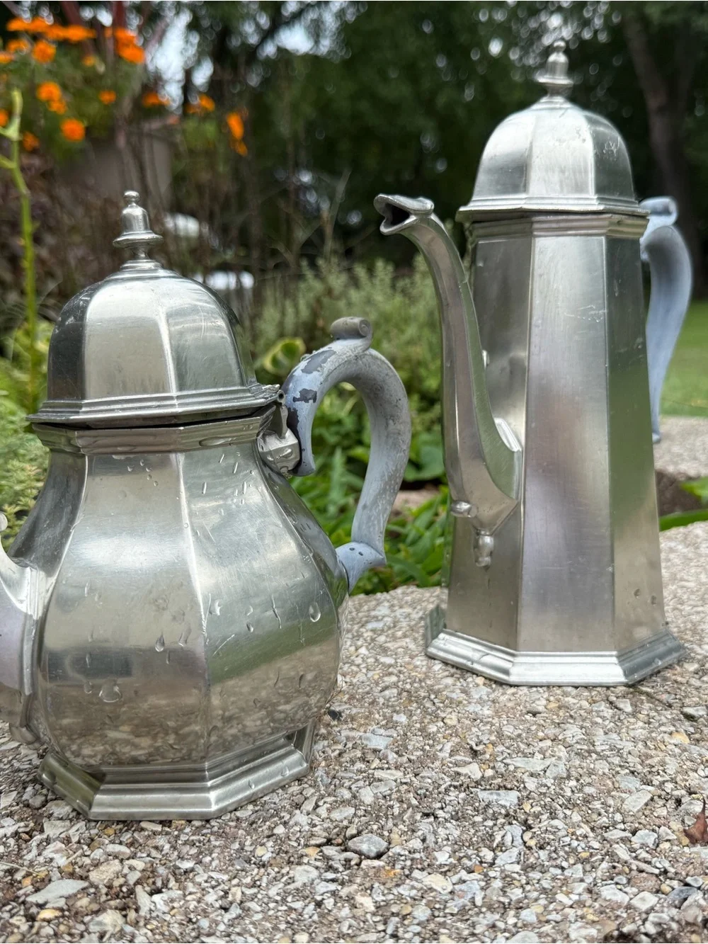 Vintage Gorham Octette Pewter Coffee ☕️ & Tea 🫖 pot set PH1 PH2 Pc